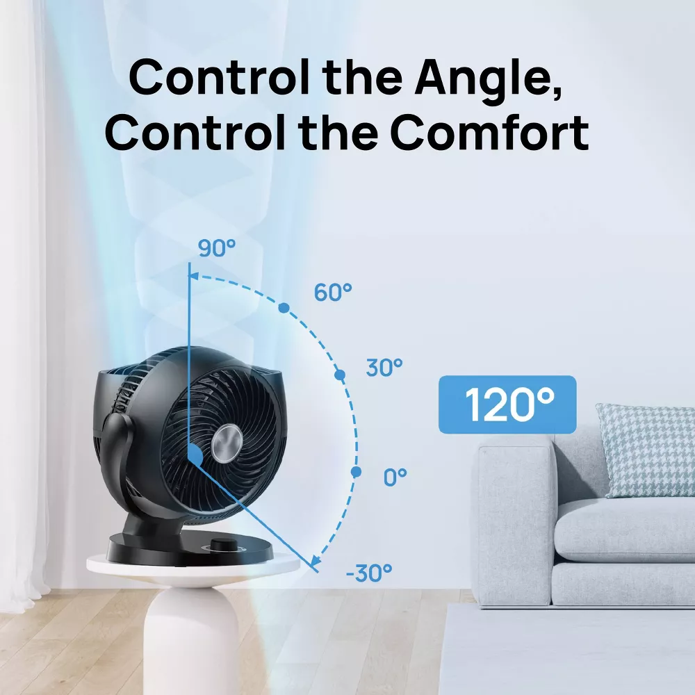 7 Inch Adjustable Tilt Tabletop Electric Circulator Fan with Aromatherapy Function