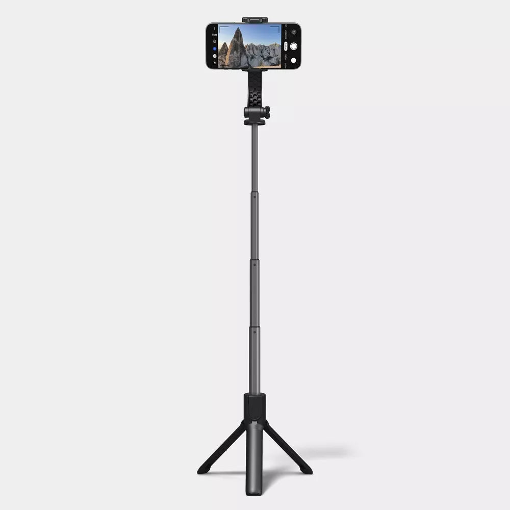 Extendable Bluetooth Selfie Stick with Built-In Stabilizer and Tripod Base for Smartphones